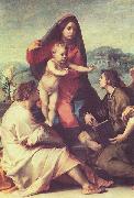 Andrea del Sarto Madonna mit Heiligen und einem Engel oil painting